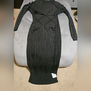 Elegant Black Long Sleeve Dress